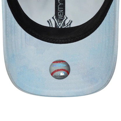 Pictured is this Youth MLB Tie Dye New York Yankees 9TWENTY in pastel blue. 5