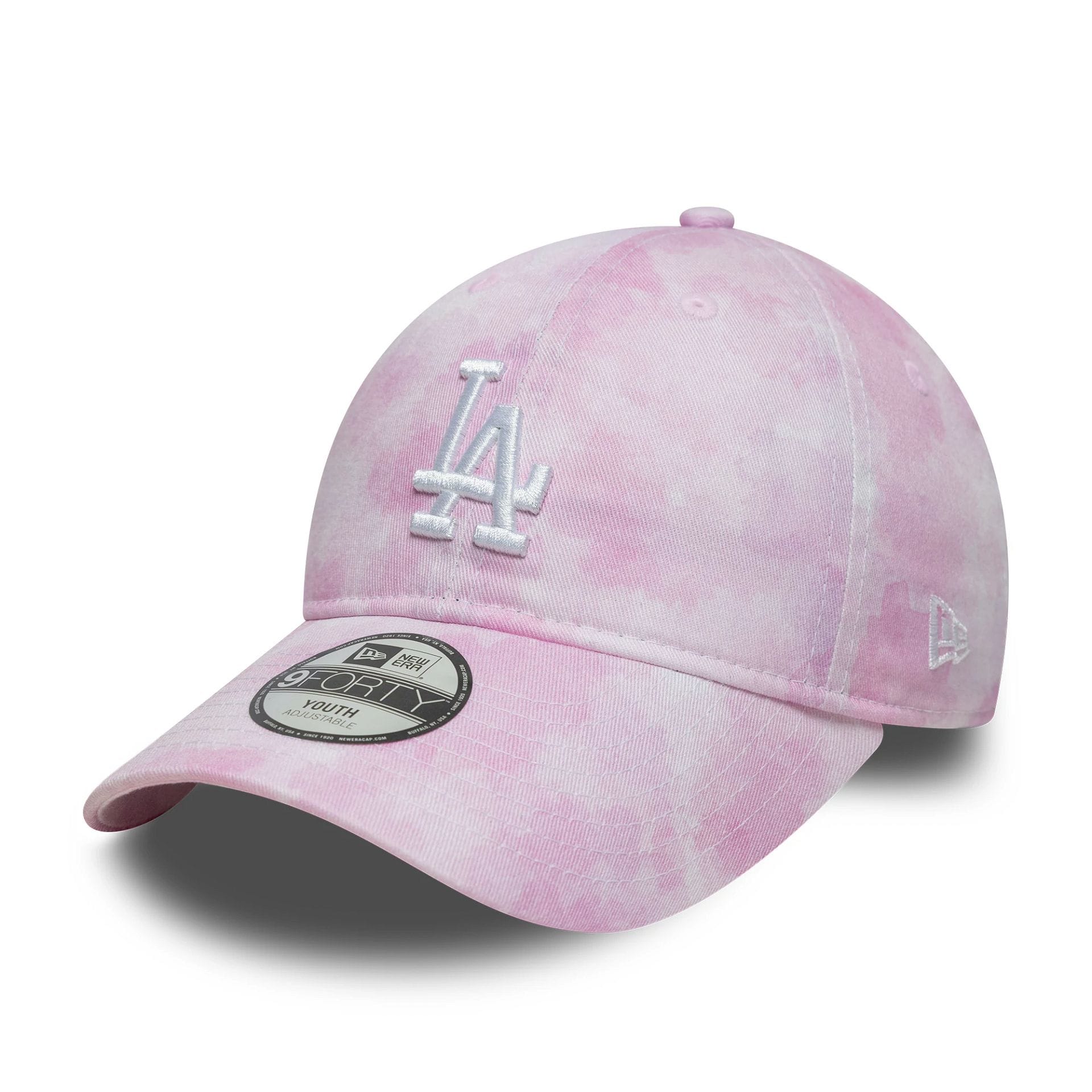 Youth MLB Tie Dye LA Dodgers Pastel Pink 9TWENTY Cap | NEC UK