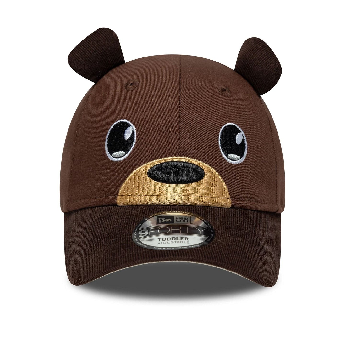 Pictured is this Toddler New Era Cord Ears 9FORTY in brown. 2