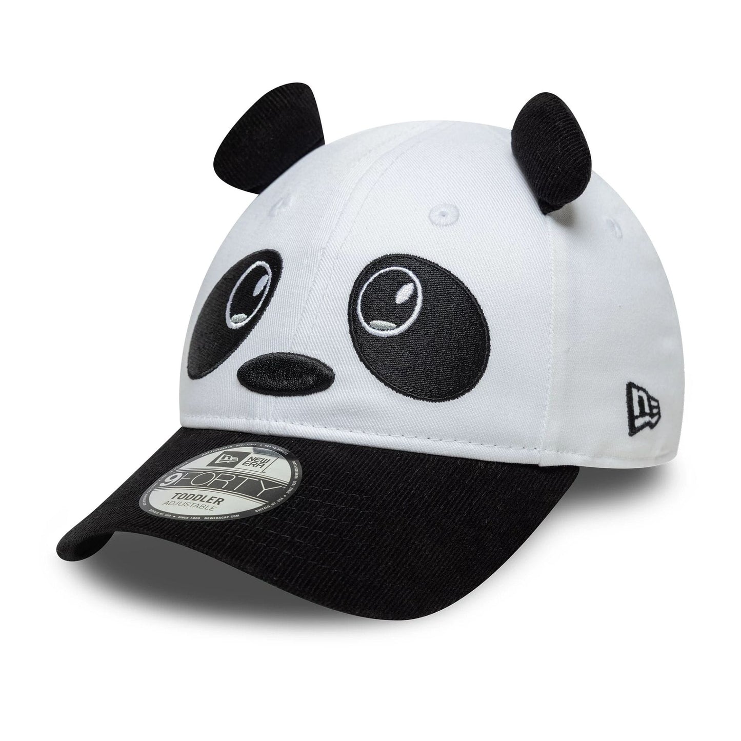 Pictured is this Toddler New Era Cord Ears 9FORTY in white. 1