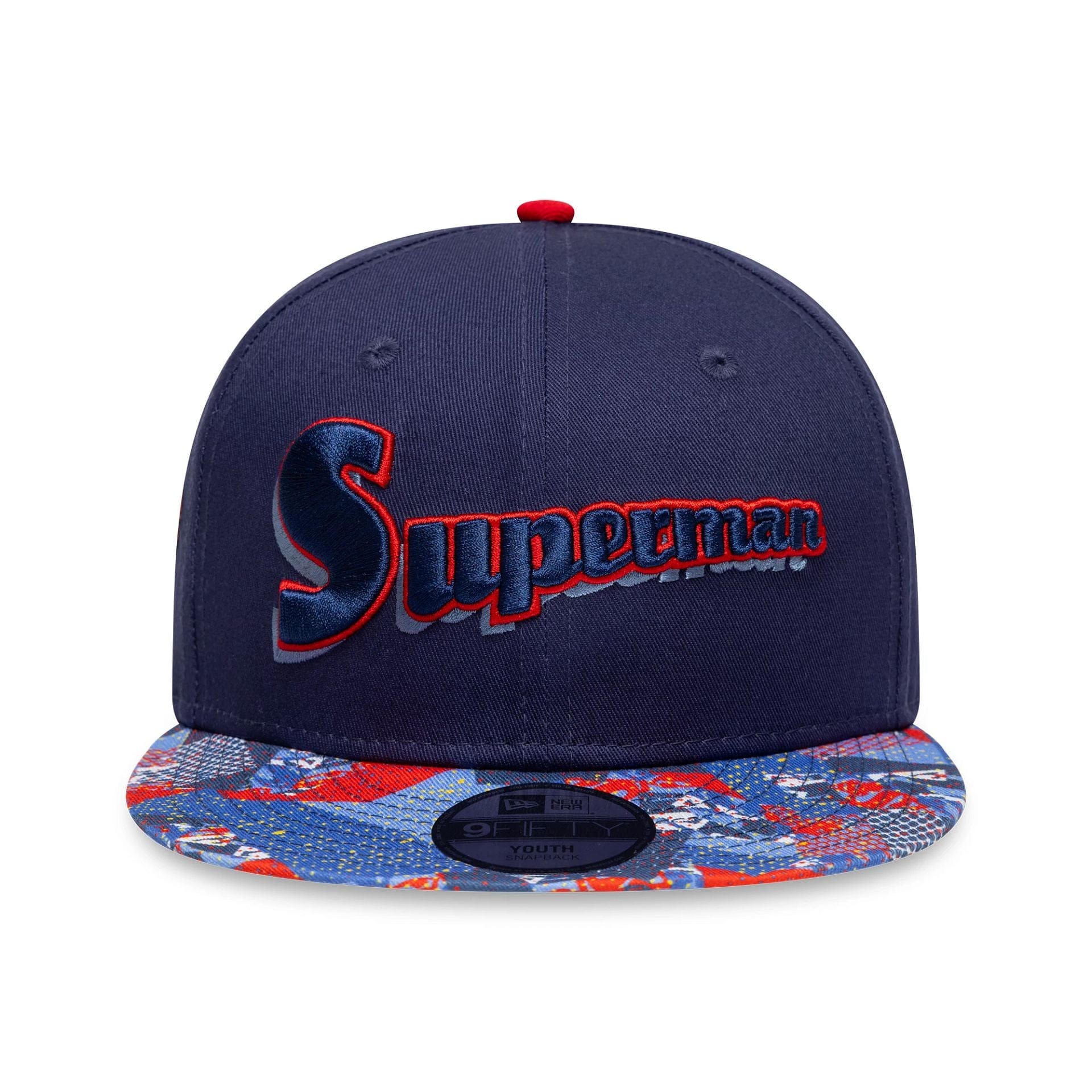 Pictured is this Youth DC Superman 9FIFTY Snapback in navy. 2