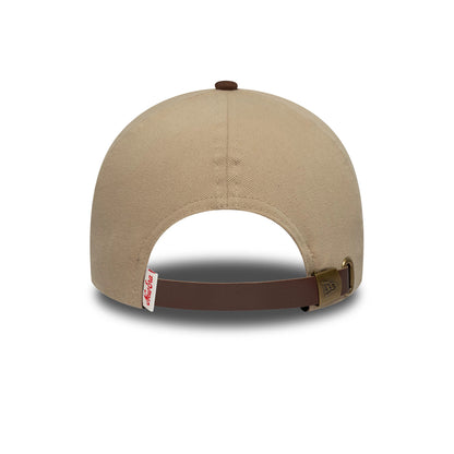 Pictured is this New Era Patch Suede 9FORTY E-Frame in light beige. 4