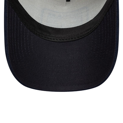 Pictured is this New Era Patch Suede 9FORTY E-Frame in cream & navy. 5