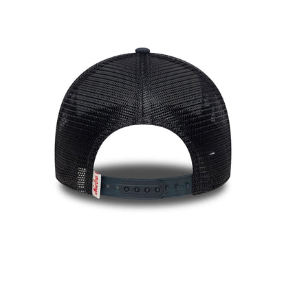 Pictured is this New Era Canvas Distressed 9FORTY A-Frame Trucker in navy. 4