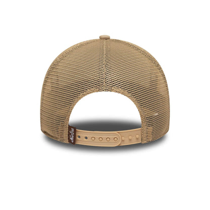 Pictured is this New Era Canvas Distressed 9FORTY A-Frame Trucker in light beige. 4