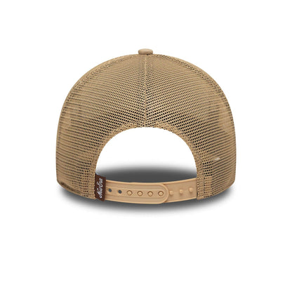 Pictured is this New Era Canvas Distressed 9FORTY A-Frame Trucker in light beige. 4
