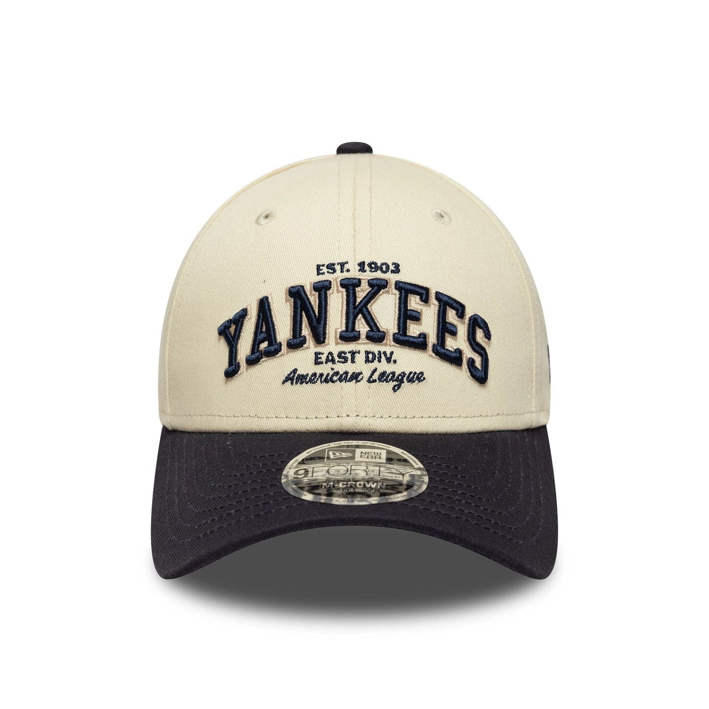 Pictured is this MLB Wordmark New York Yankees 9FORTY M-Crown in Navy. 2