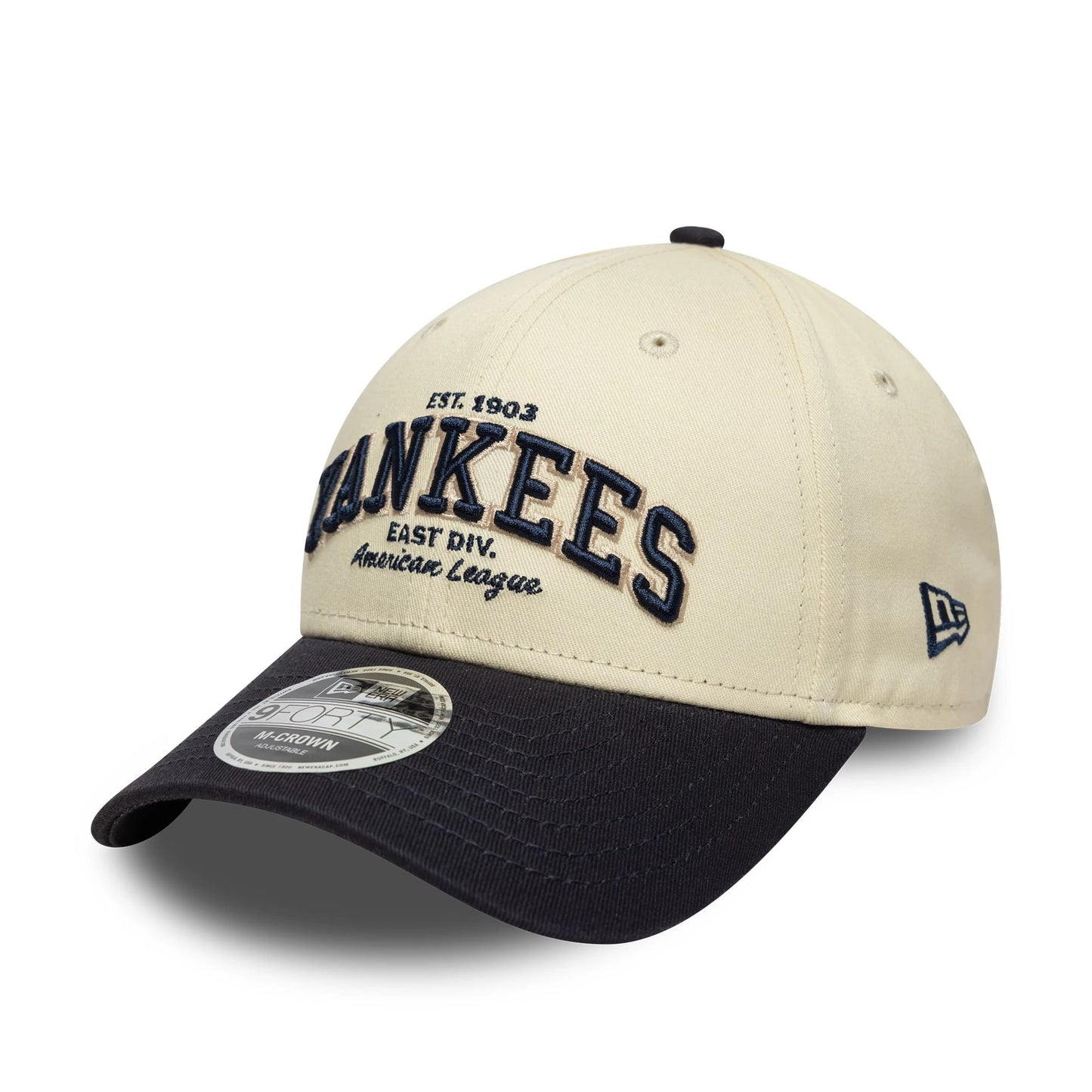Pictured is this MLB Wordmark New York Yankees 9FORTY M-Crown in Cream 1