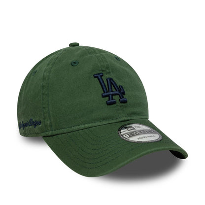 Pictured is this MLB Washed Script LA Dodgers 9TWENTY in dark green. 3