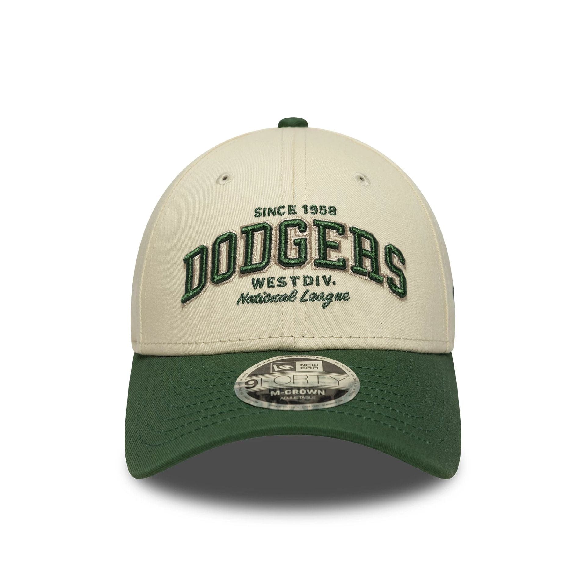 Pictured is this MLB Wordmark LA Dodgers 9FORTY M-Crown in Dark Green. 2
