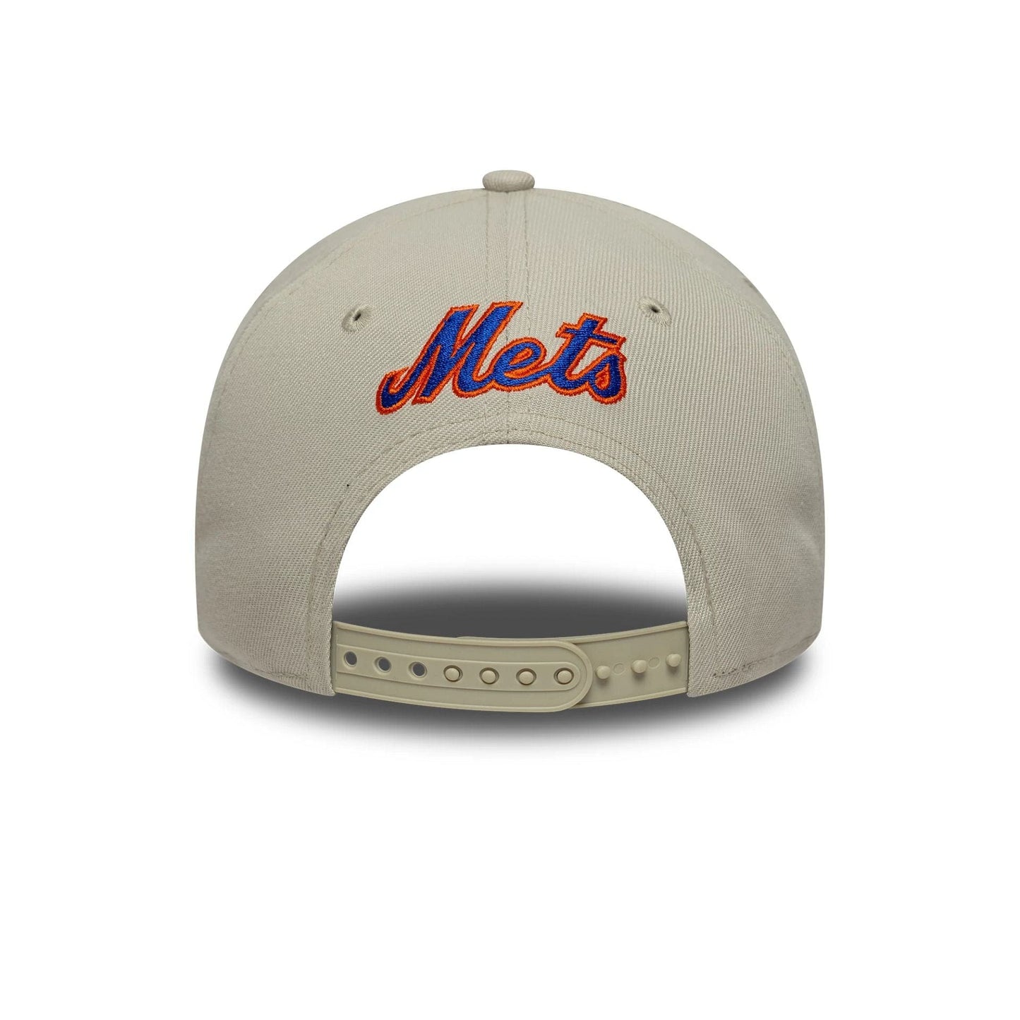 Pictured is this MLB Outline Script New York Mets 9FORTY E-Frame in light beige. 4