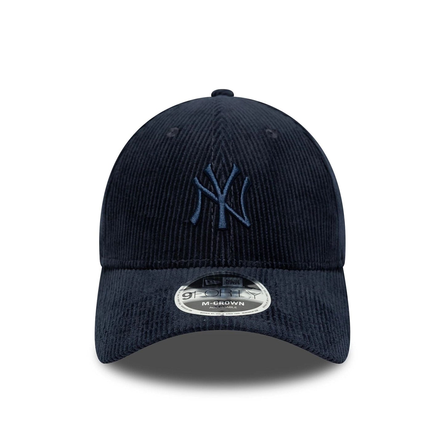 Pictured is this MLB Cord New York Yankees 9FORTY M-Crown in navy. 2