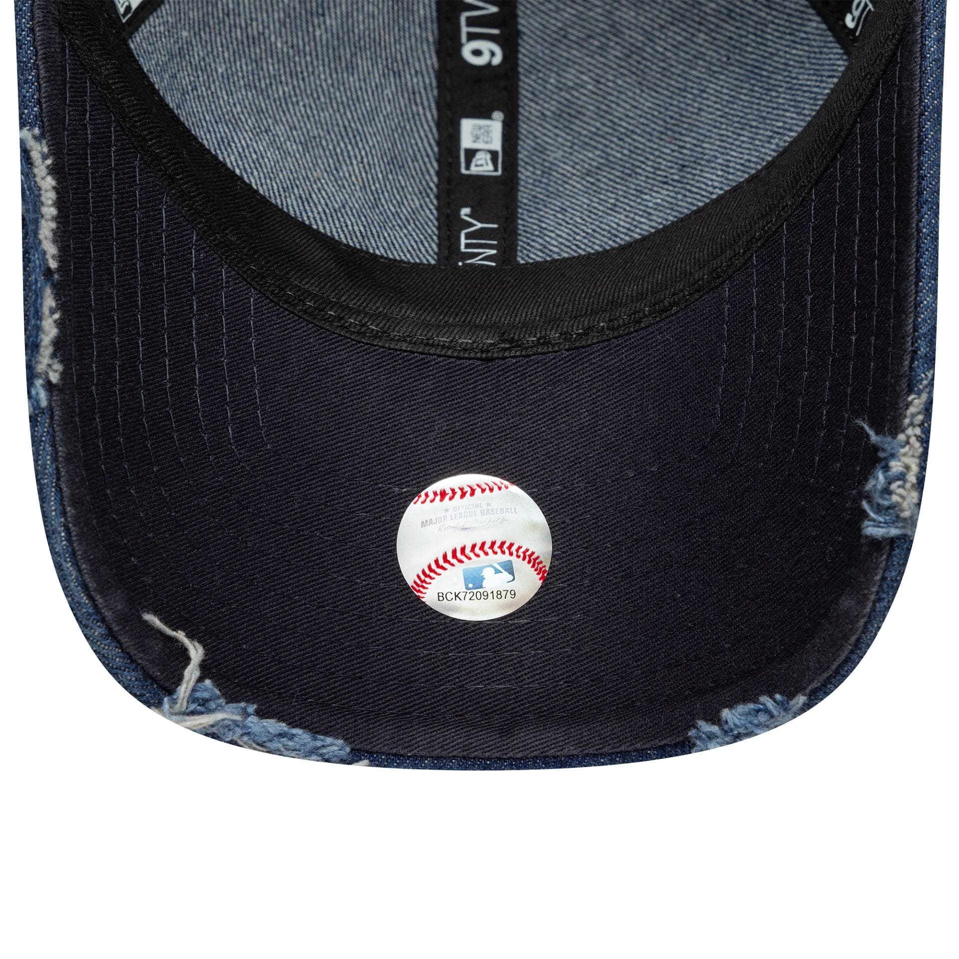 Pictured is this MLB Denim Distressed New York Yankees 9TWENTY in navy. 5