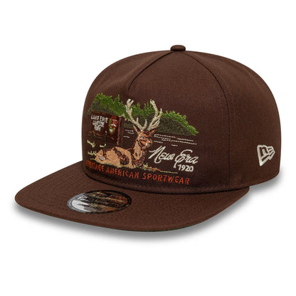 Pictured is this New Era Outdoor Graphic 19TWENTY cap in brown. 1
