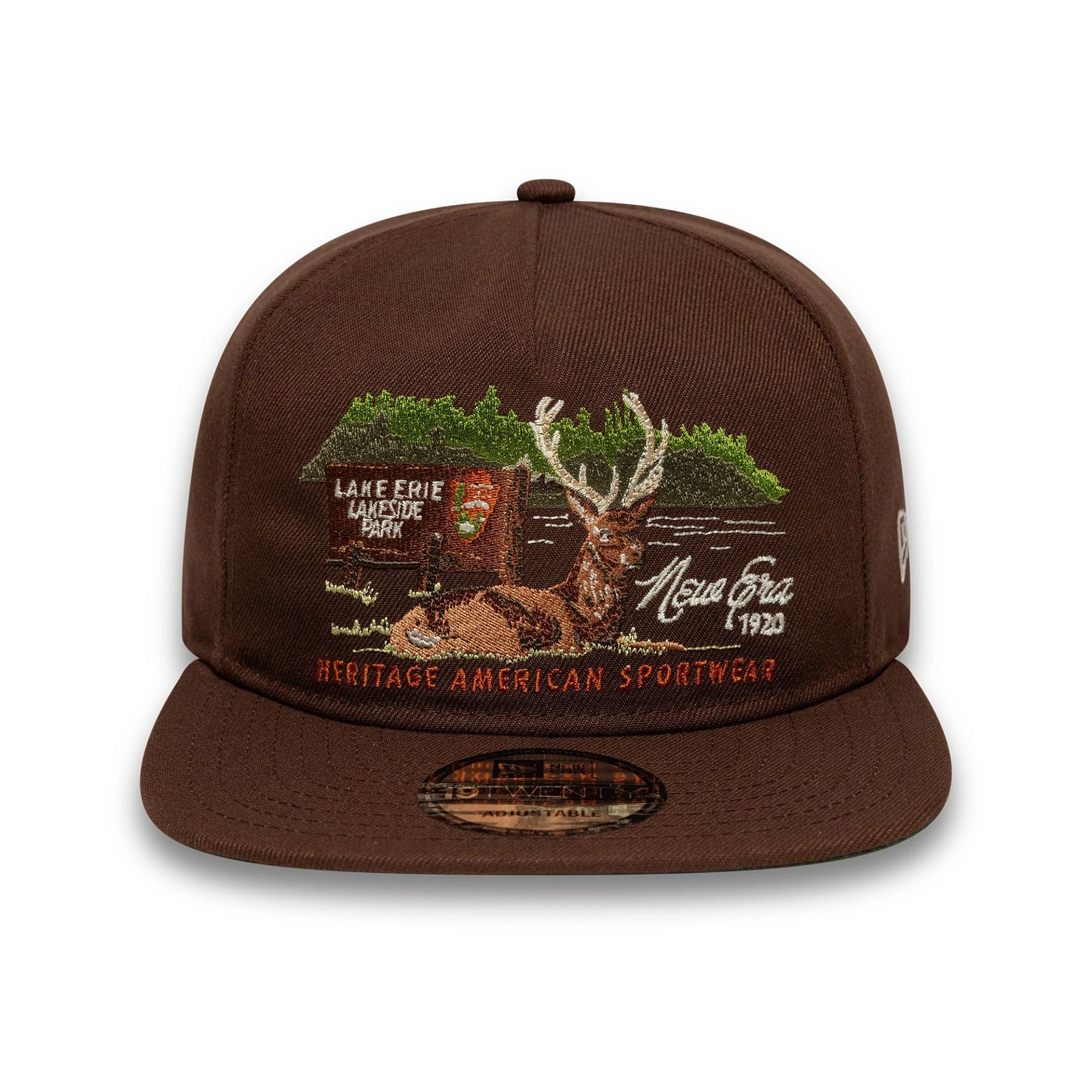 Pictured is this New Era Outdoor Graphic 19TWENTY cap in brown. 2