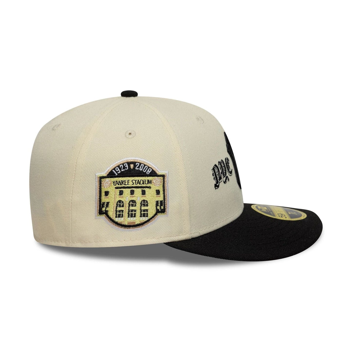 Pictured is this MLB Cooperstown New York Yankees Low Profile 59FIFTY Fitted cap in Cream. 6