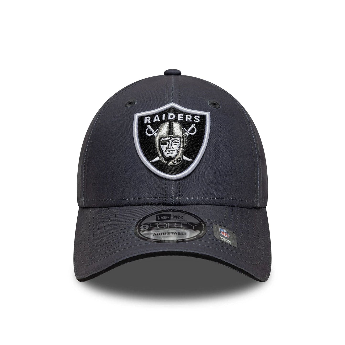 Pictured is this NFL Microfibre Las Vegas Raiders 9FORTY in charcoal. 2