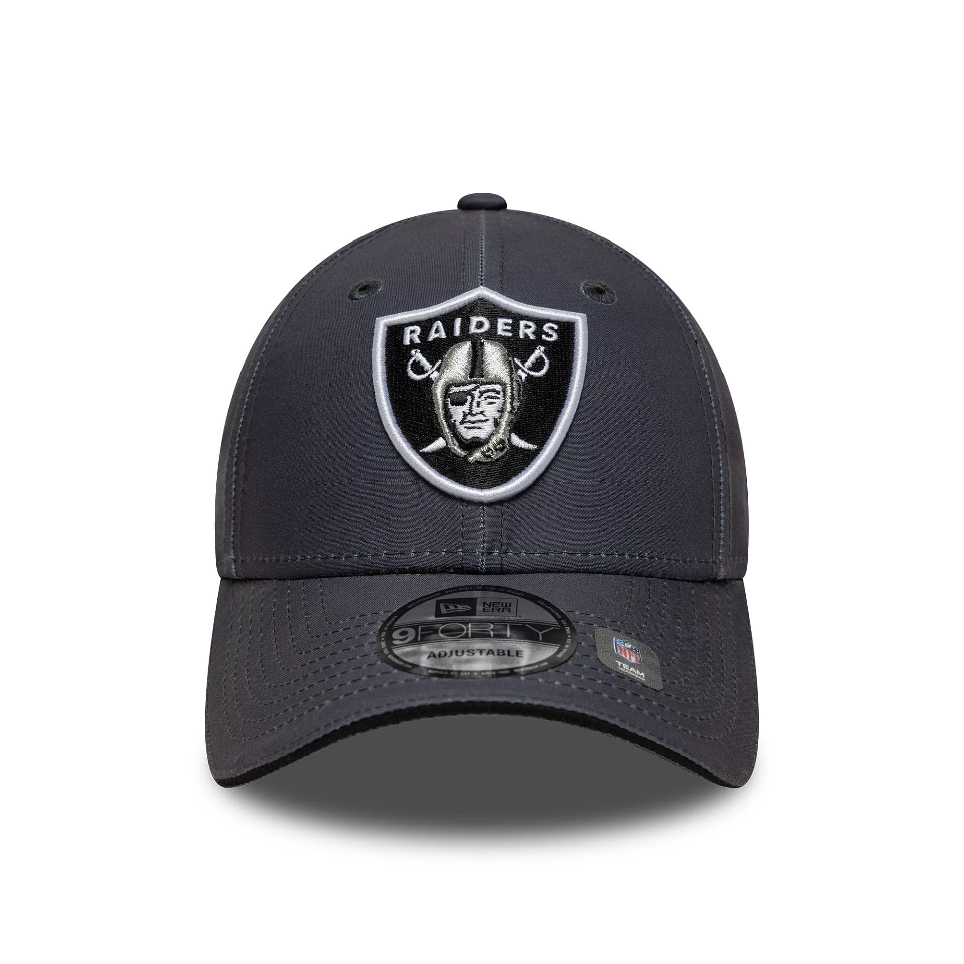 Pictured is this NFL Microfibre Las Vegas Raiders 9FORTY in charcoal. 2