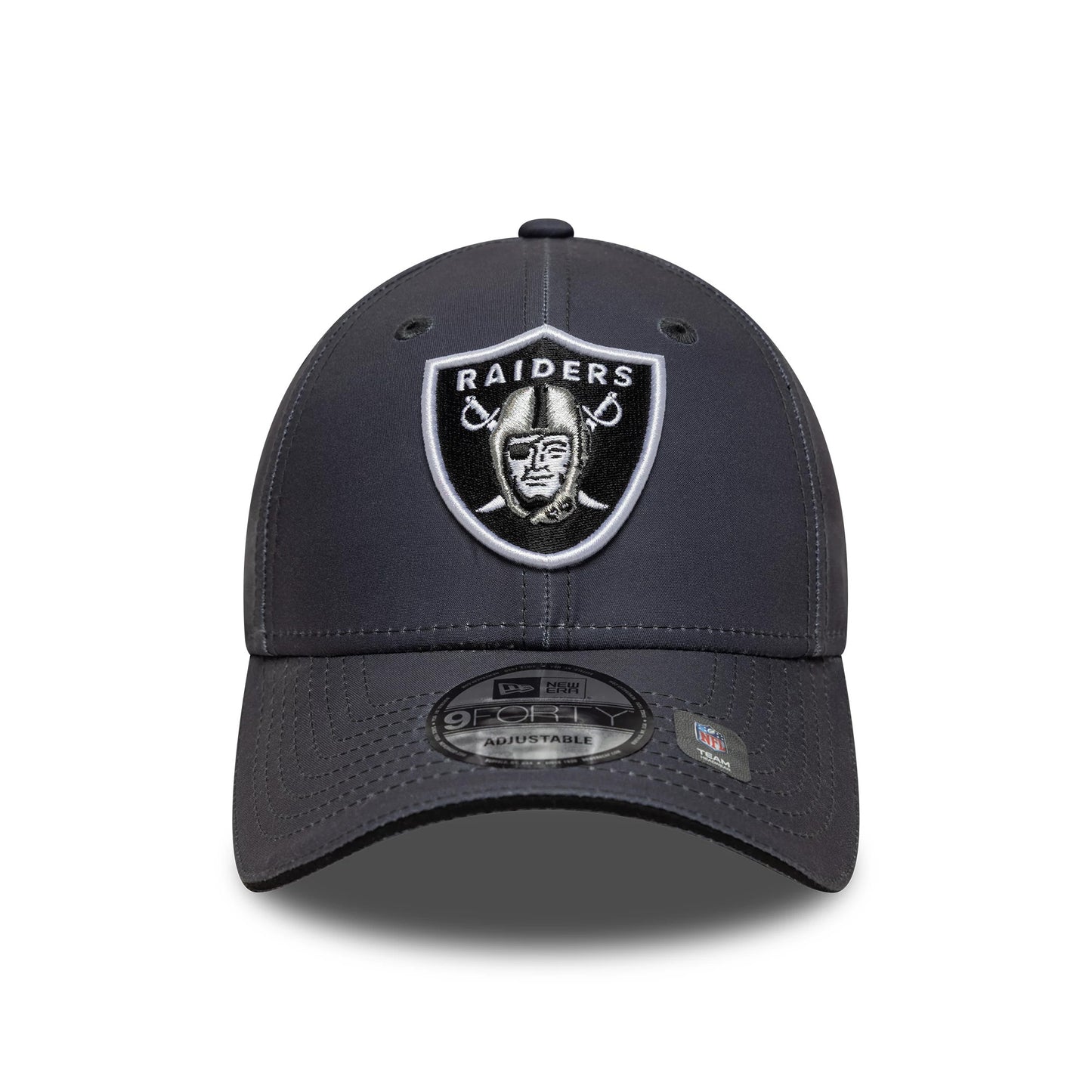 Pictured is this NFL Microfibre Las Vegas Raiders 9FORTY in charcoal. 2