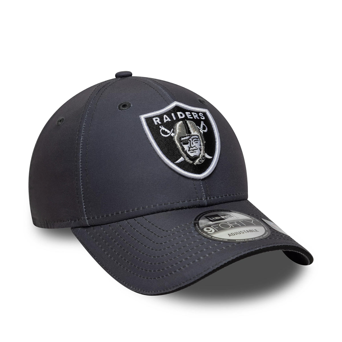 Pictured is this NFL Microfibre Las Vegas Raiders 9FORTY in charcoal. 3