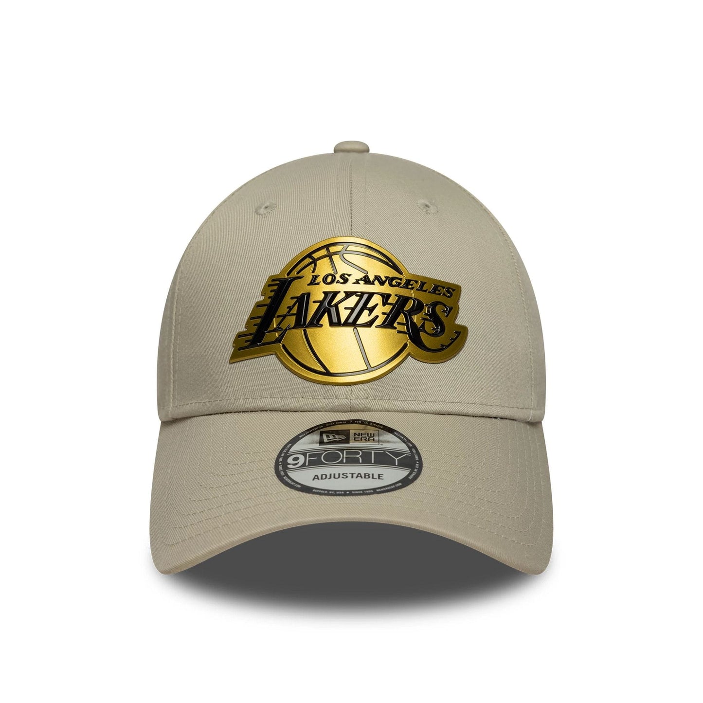 Pictured is this NBA Metallic LA Lakers 9FORTY in light beige. 2