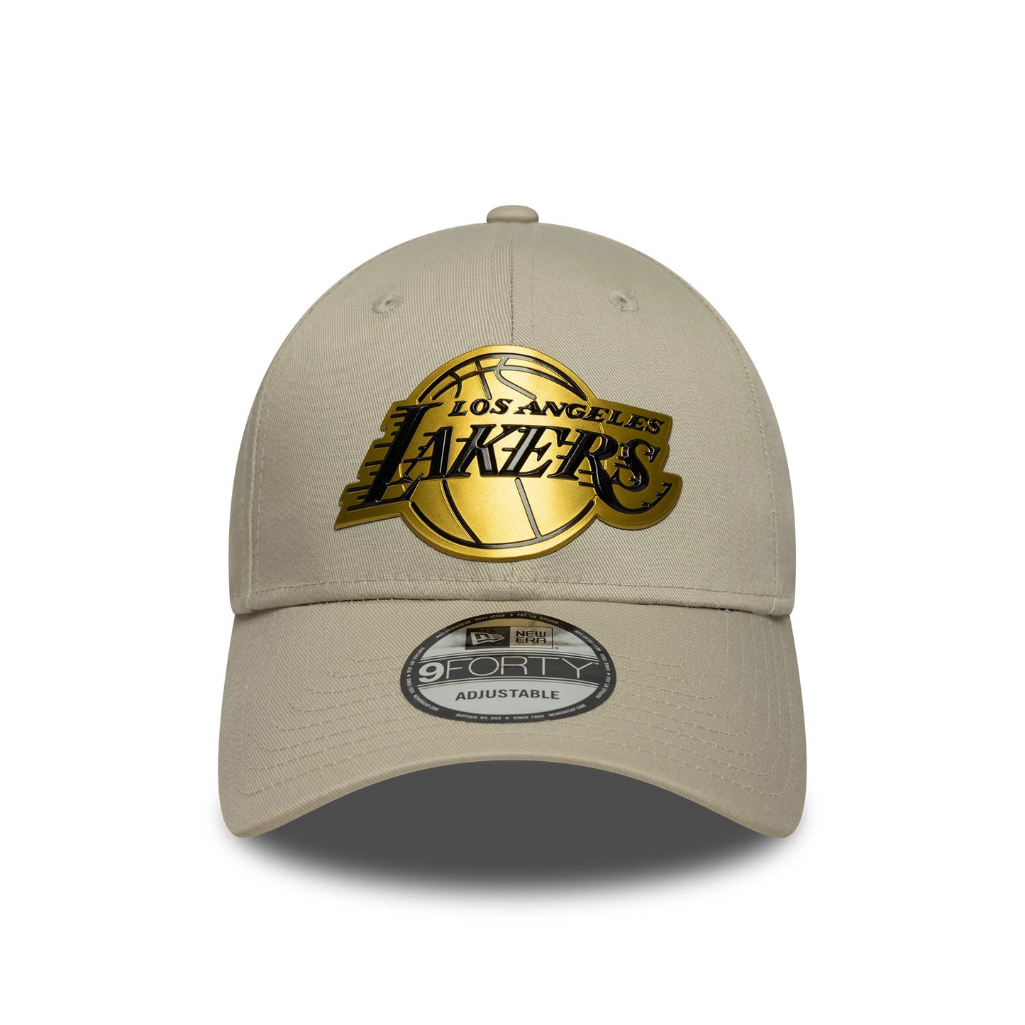 Pictured is this NBA Metallic LA Lakers 9FORTY in light beige. 2