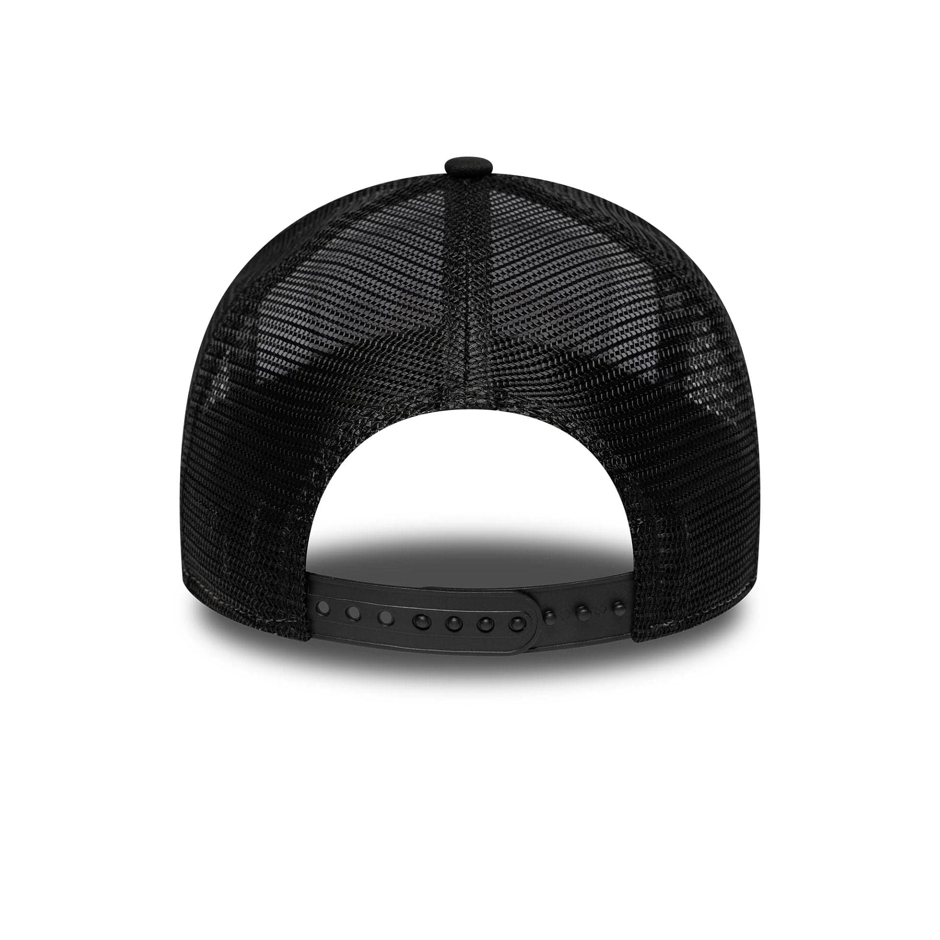 Pictured is this New Era Location Patch 9FORTY A-Frame Trucker in black. 4