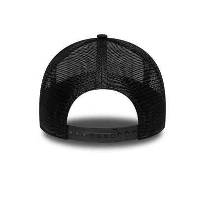 Pictured is this New Era Location Patch 9FORTY A-Frame Trucker in black. 4