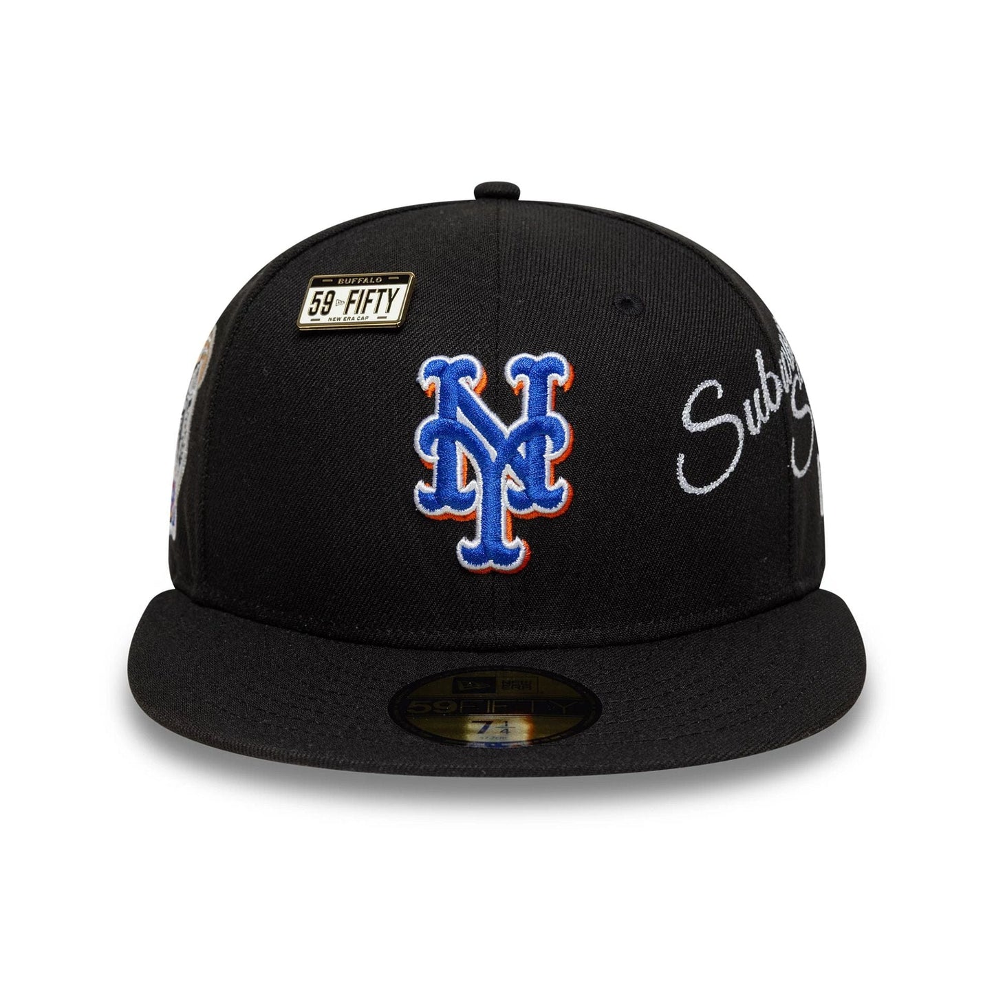 Pictured is this MLB Subway Series New York Mets 59FIFTY Fitted cap in black. 2