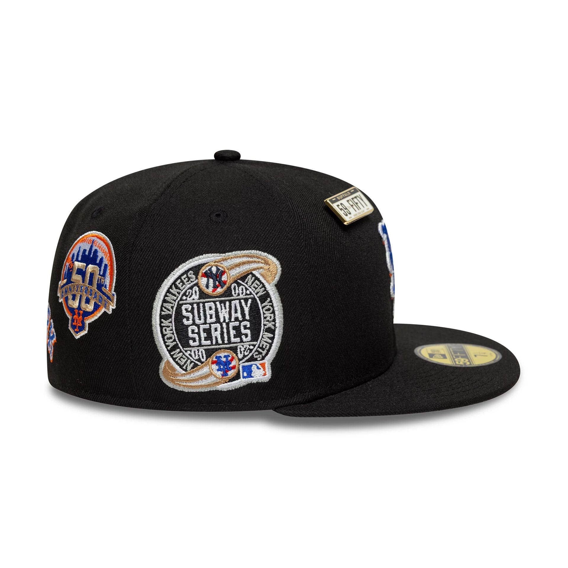 Pictured is this MLB Subway Series New York Mets 59FIFTY Fitted cap in black. 6