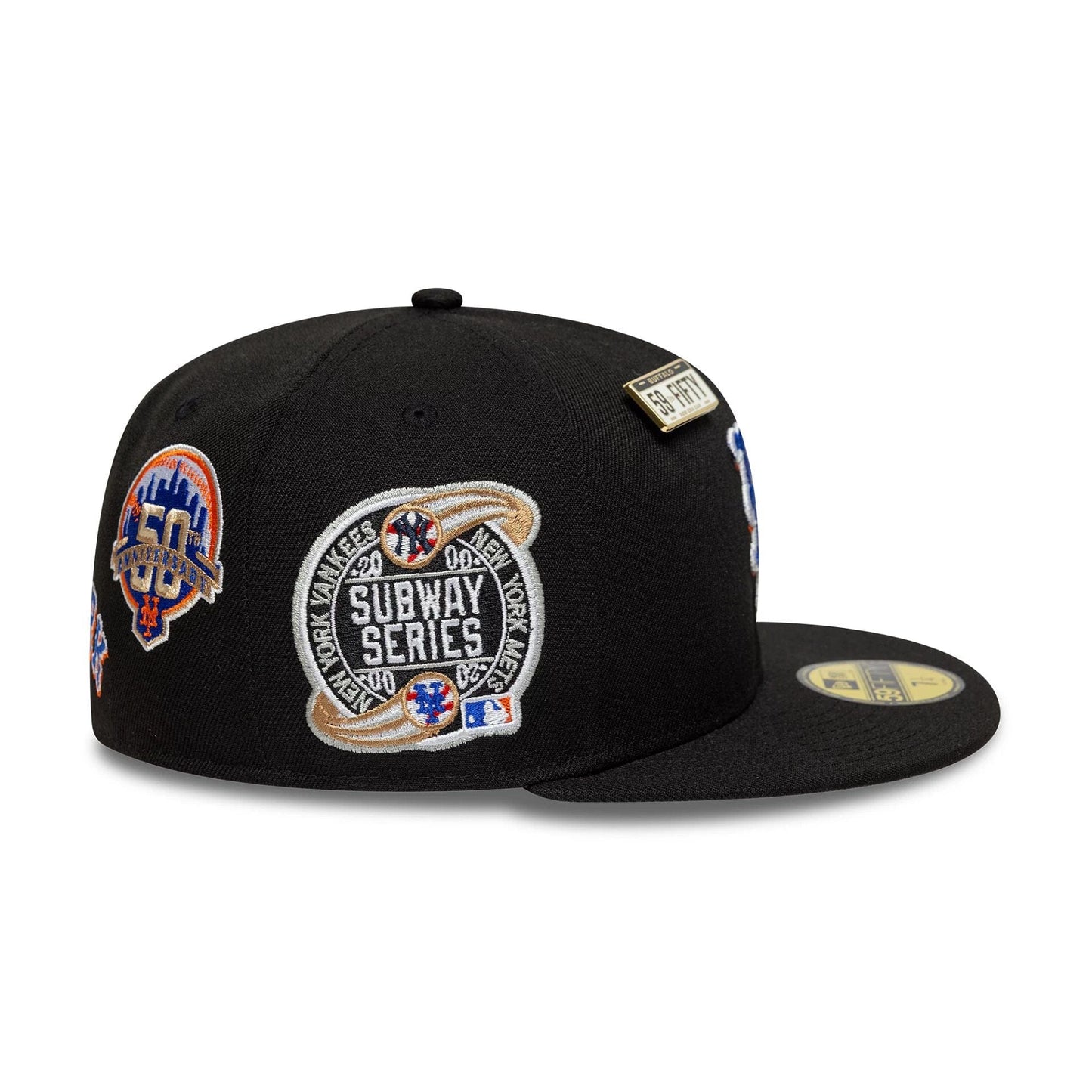 Pictured is this MLB Subway Series New York Mets 59FIFTY Fitted cap in black. 6