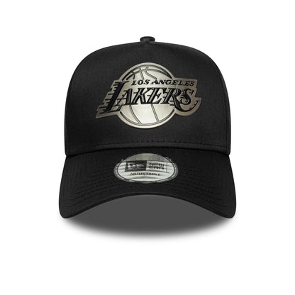 Pictured is this NBA Metallic LA Lakers 9FORTY E-Frame in black. 2