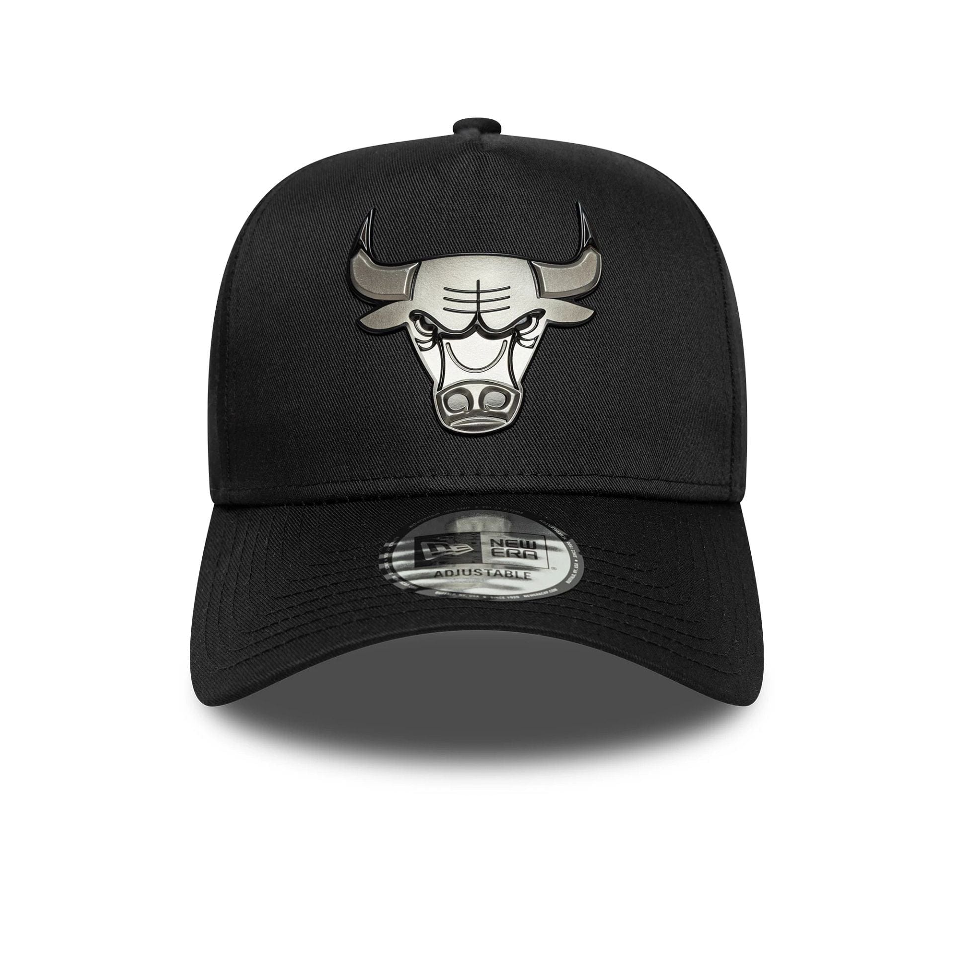 Pictured is this NBA Metallic Chicago Bulls 9FORTY E-Frame in black. 2