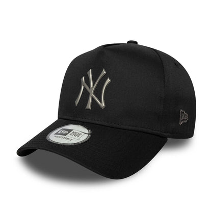 Pictured is this MLB Metallic New York Yankees 9FORTY E-Frame in black. 1