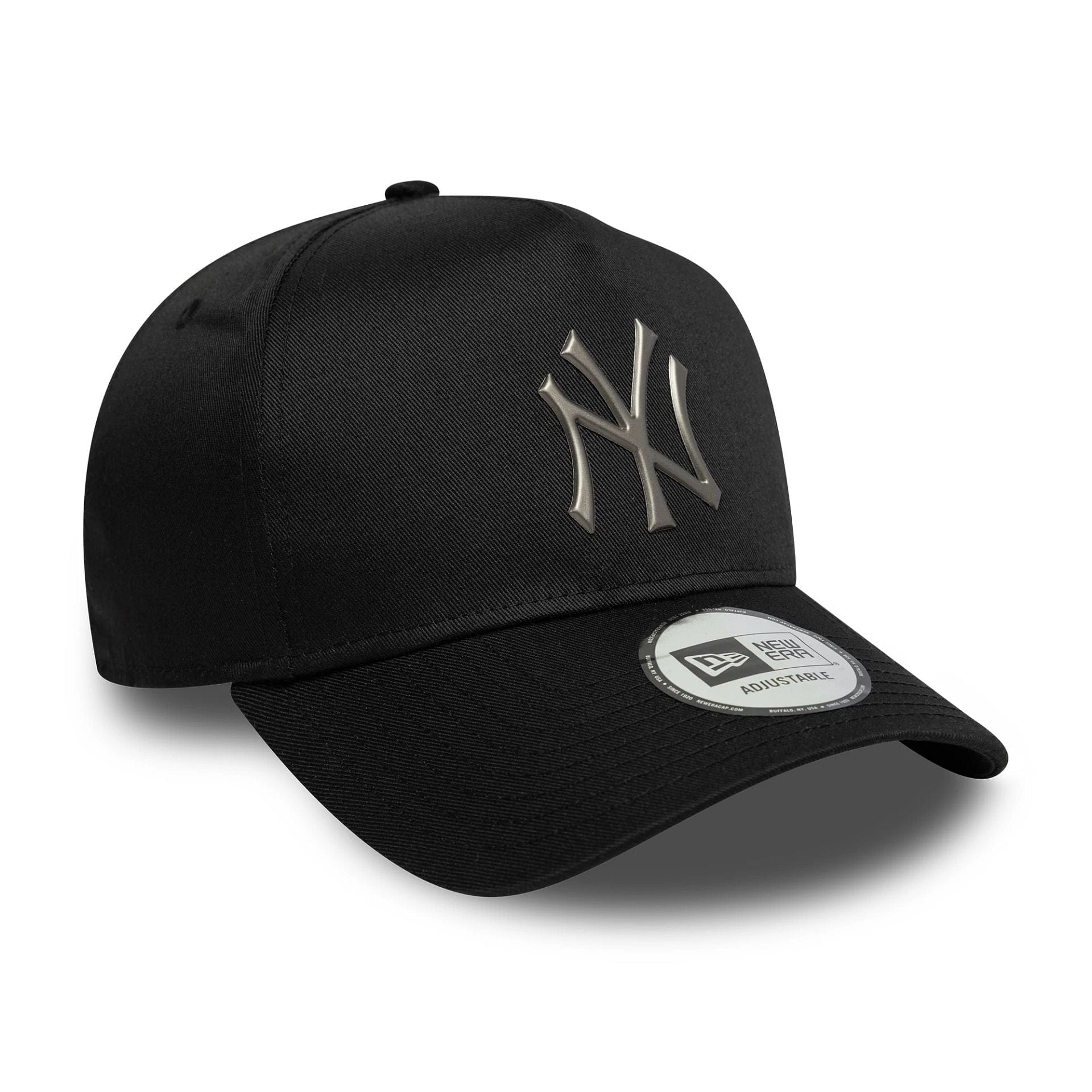 Pictured is this MLB Metallic New York Yankees 9FORTY E-Frame in black. 3