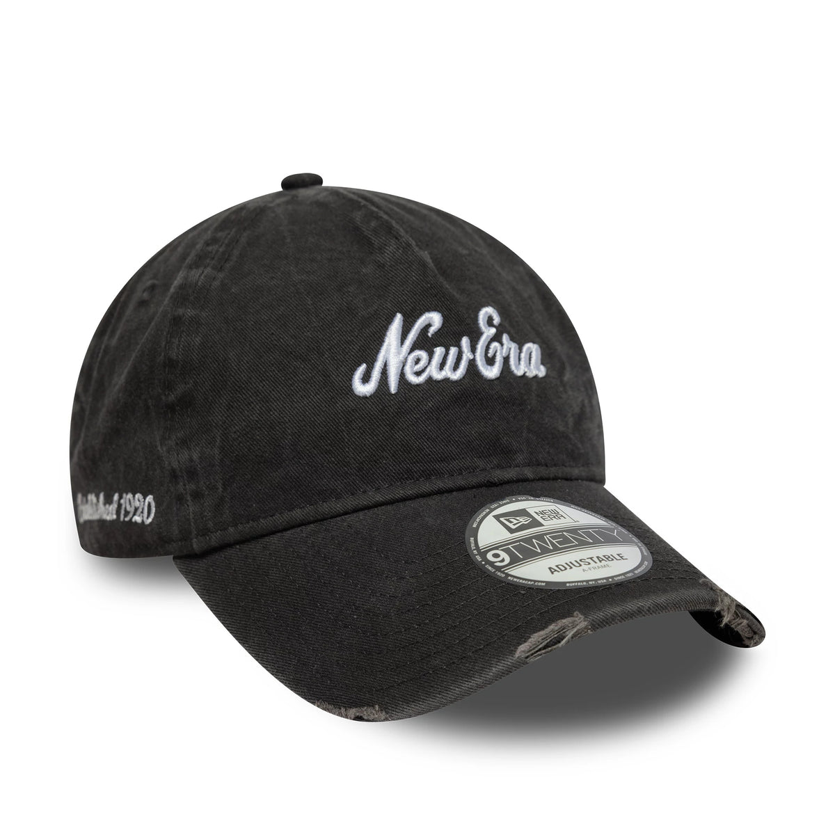 Pictured is this New Era Pigment Wash 9TWENTY A-Frame in black. 1