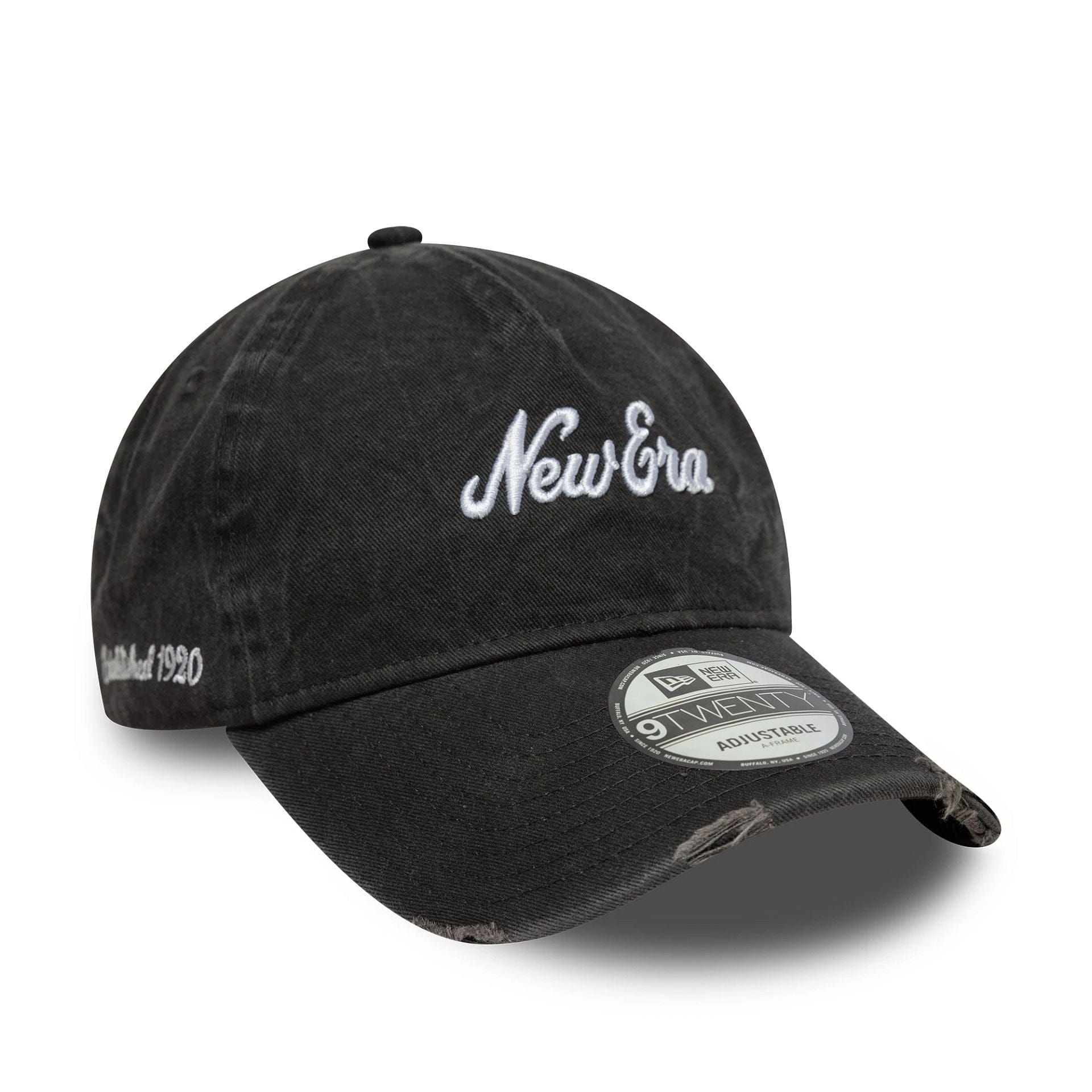 Pictured is this New Era Pigment Wash 9TWENTY A-Frame in black. 1
