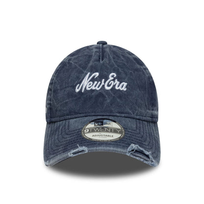 Pictured is this New Era Pigment Wash 9TWENTY A-Frame in navy. 2