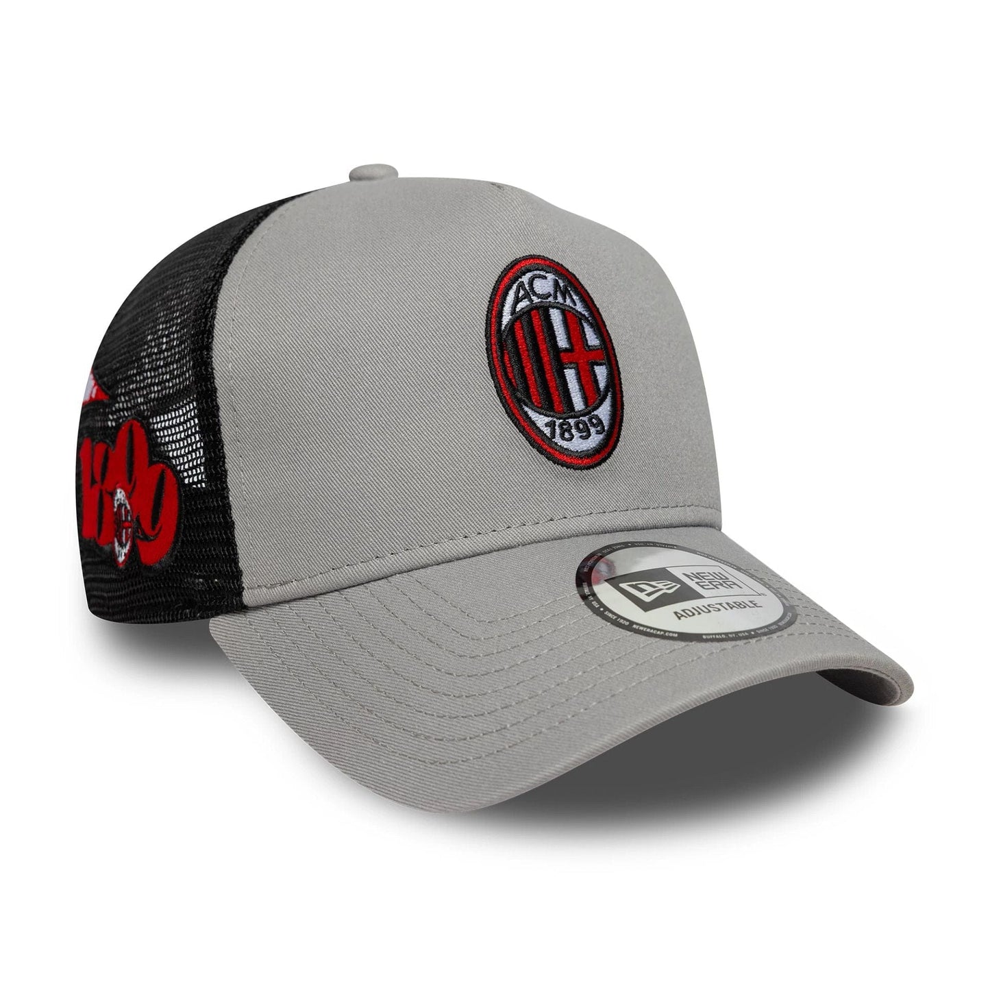 Pictured is this AC Milan Patch 9FORTY A-Frame Trucker in grey. 3