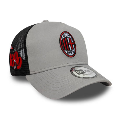 Pictured is this AC Milan Patch 9FORTY A-Frame Trucker in grey. 3
