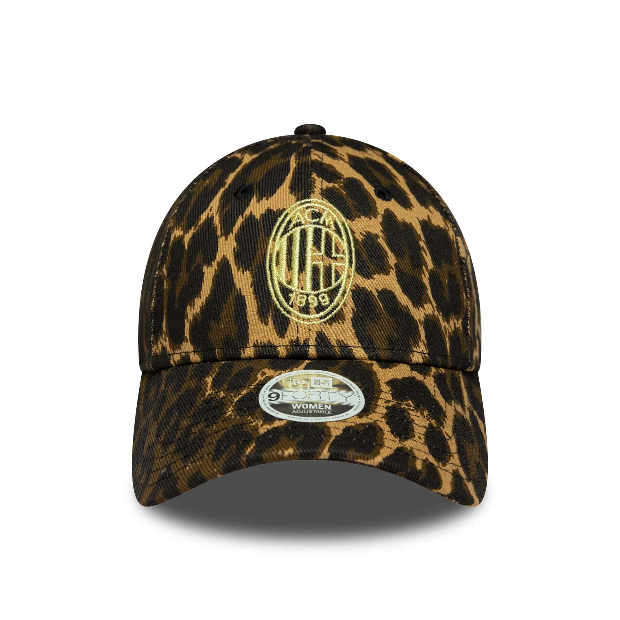Pictured is this Womens AC Milan Leopard 9FORTY in open brown. 2