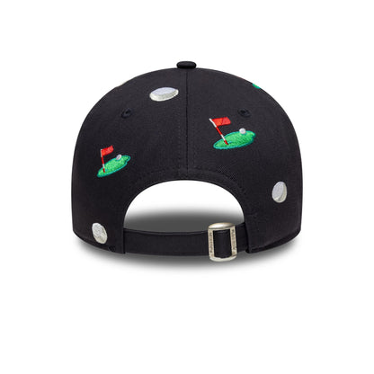 Pictured is this New Era All Over Print 9FORTY M-Crown cap in navy. 4