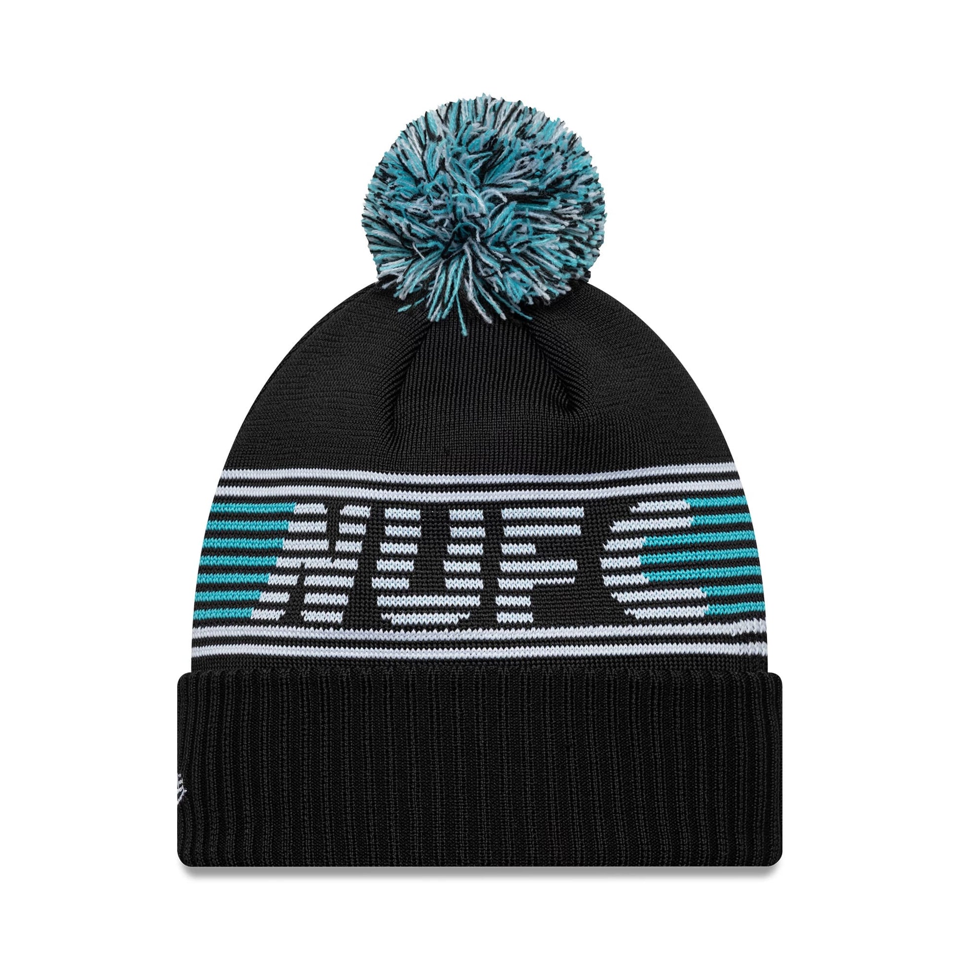 Pictured is this Newcastle United FC Bobble Knit Beanie in black. 2