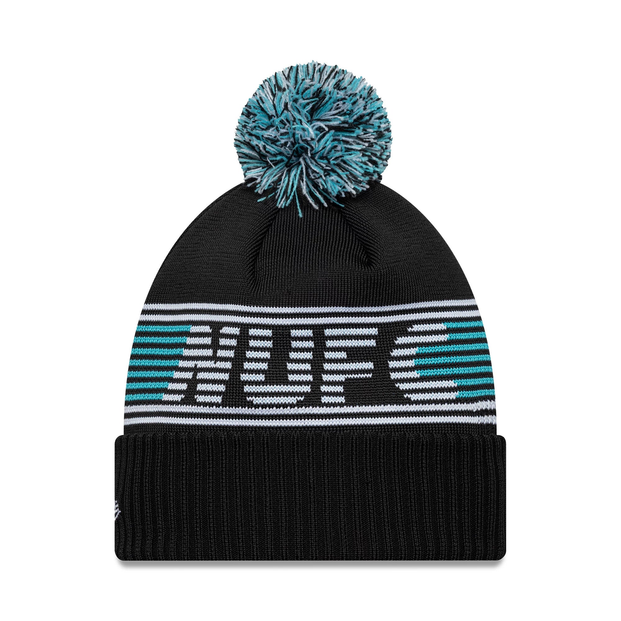 Pictured is this Newcastle United FC Bobble Knit Beanie in black. 2