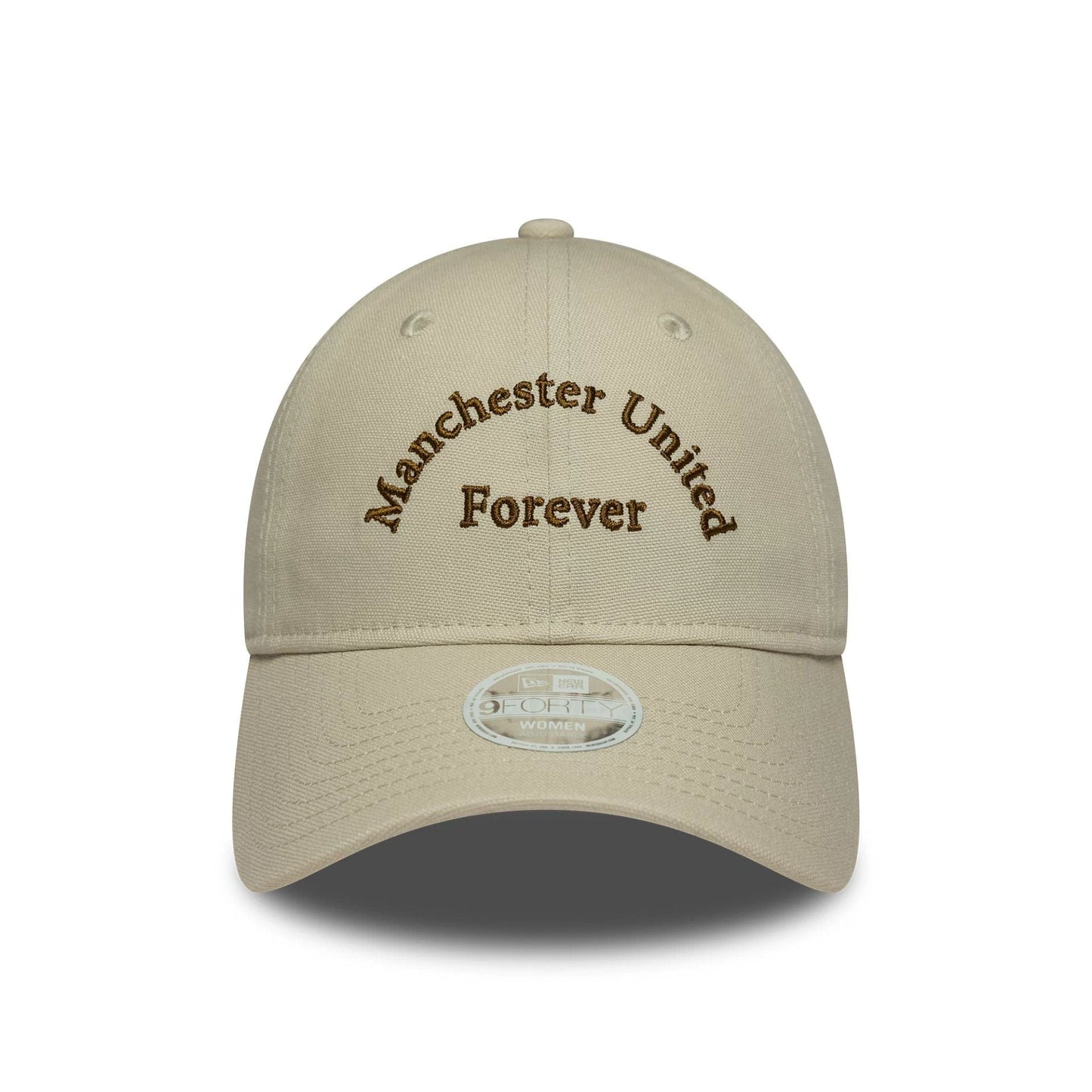 Pictured is this Womens Wordmark Manchester United FC 9FORTY in Cream. 2