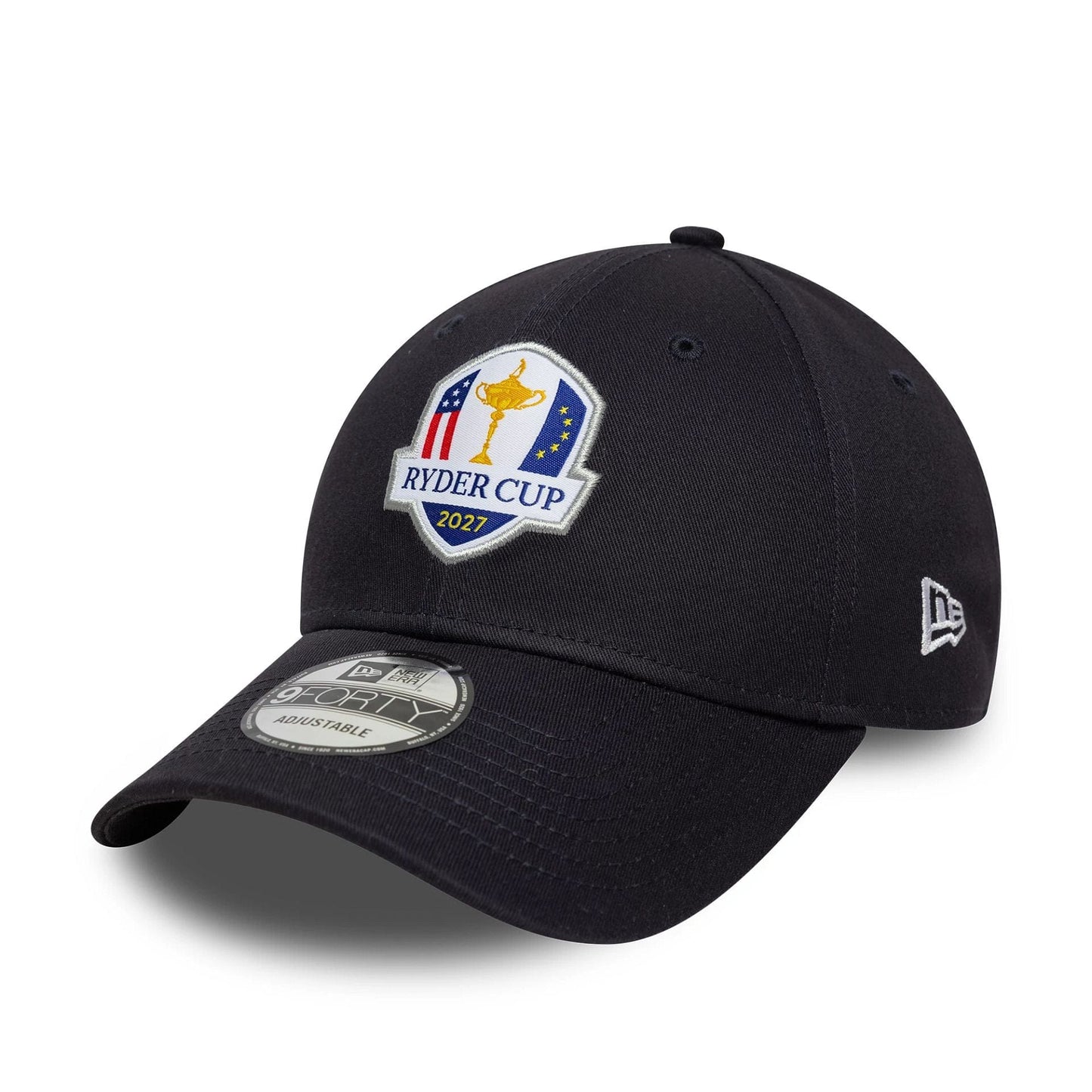 Pictured is this Adare Manor Ryder Cup Europe 2027 9FORTY cap in navy. 3