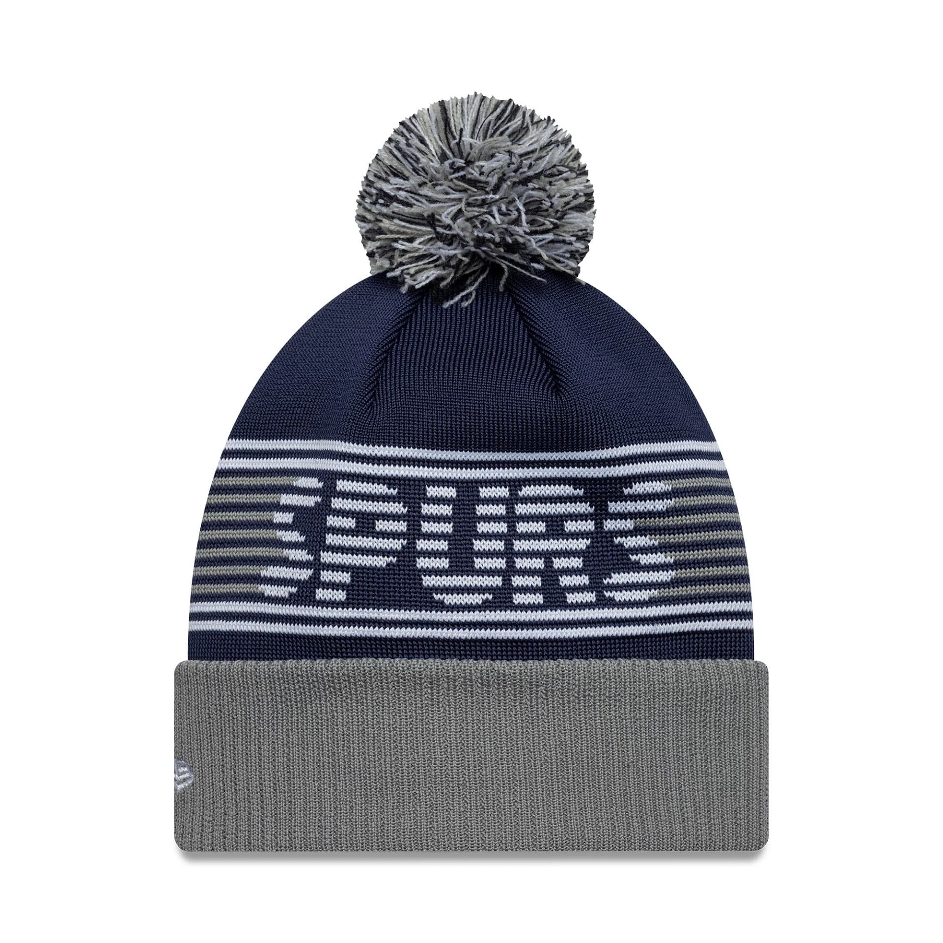 Pictured is this Tottenham Hotspur FC Bobble Knit Beanie in navy. 2