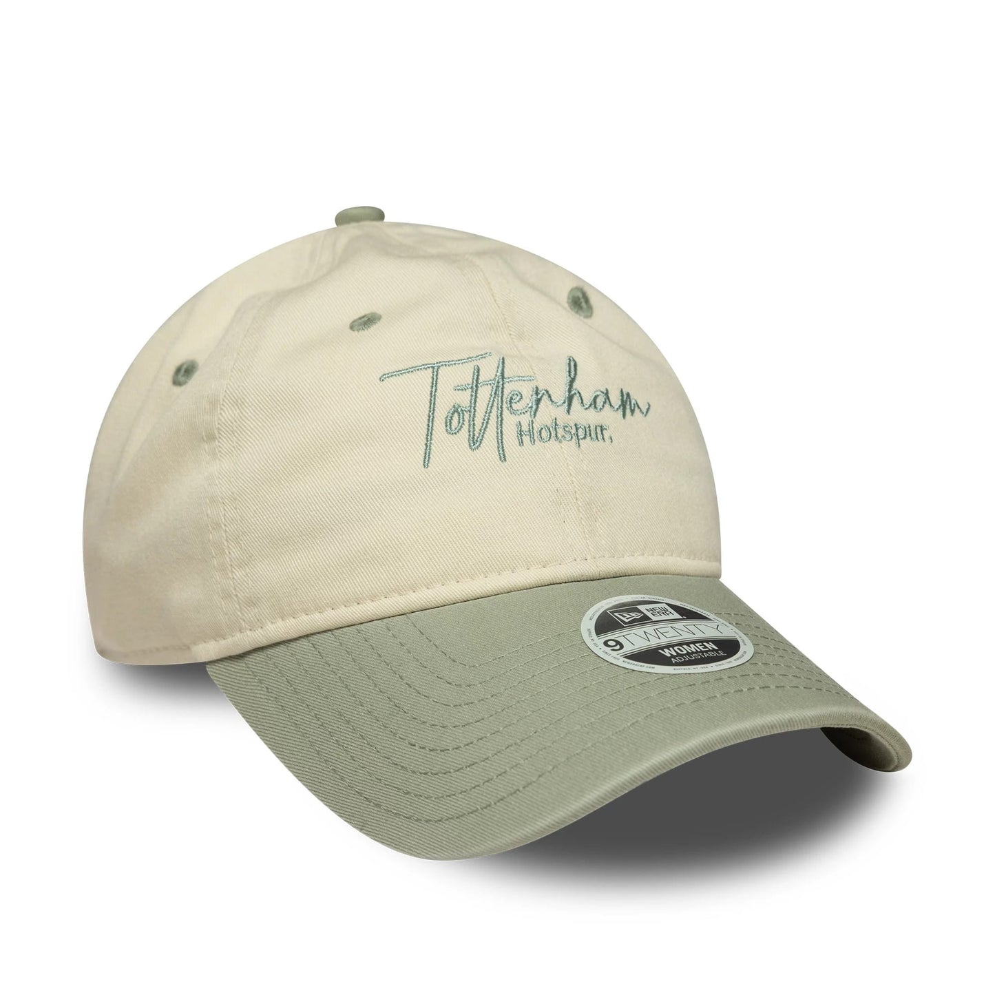 Pictured is this Womens Tottenham Hotspur FC Wordmark 9TWENTY in cream. 3
