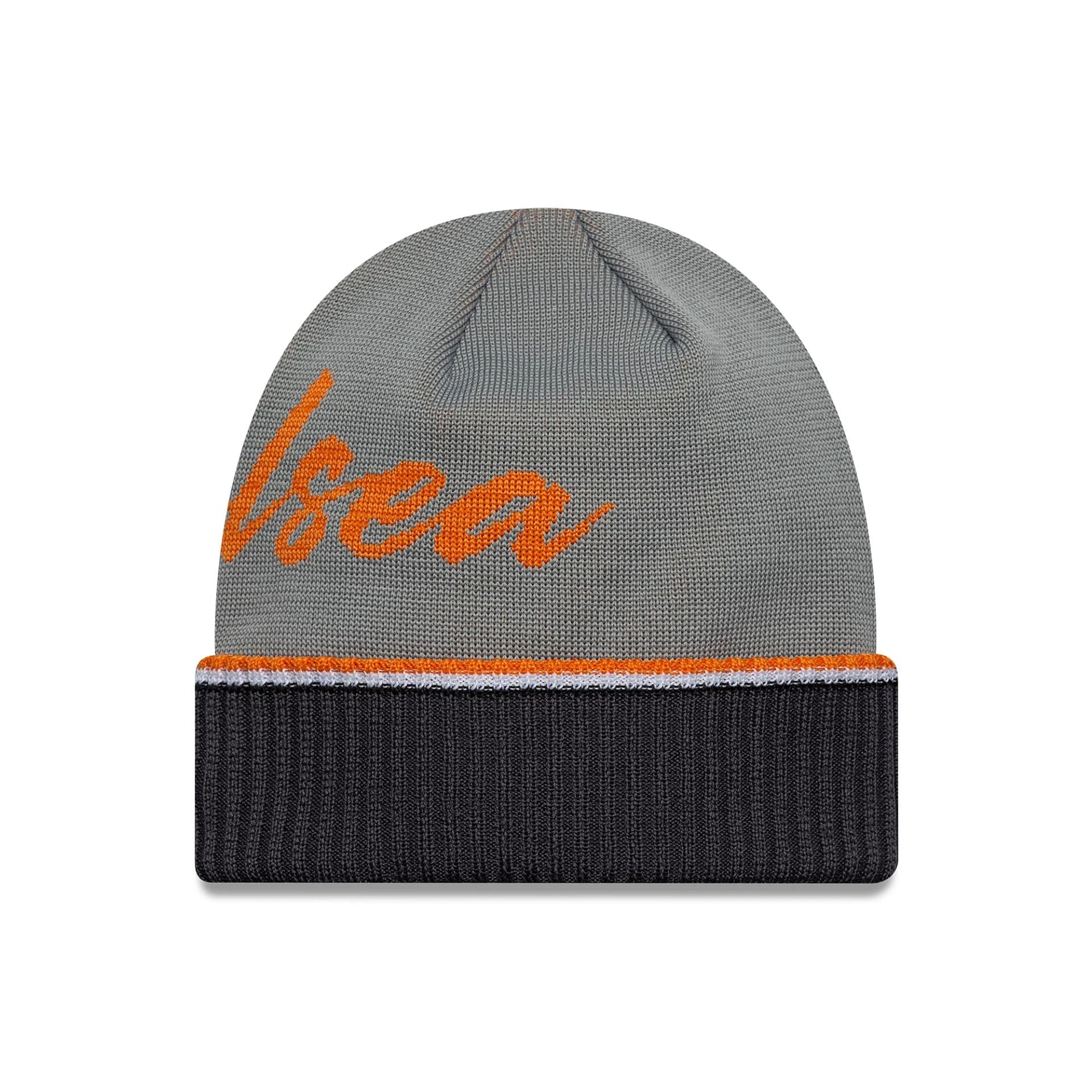 Pictured is this Chelsea FC Lion Crest 94 Cuff knit Beanie in grey. 2