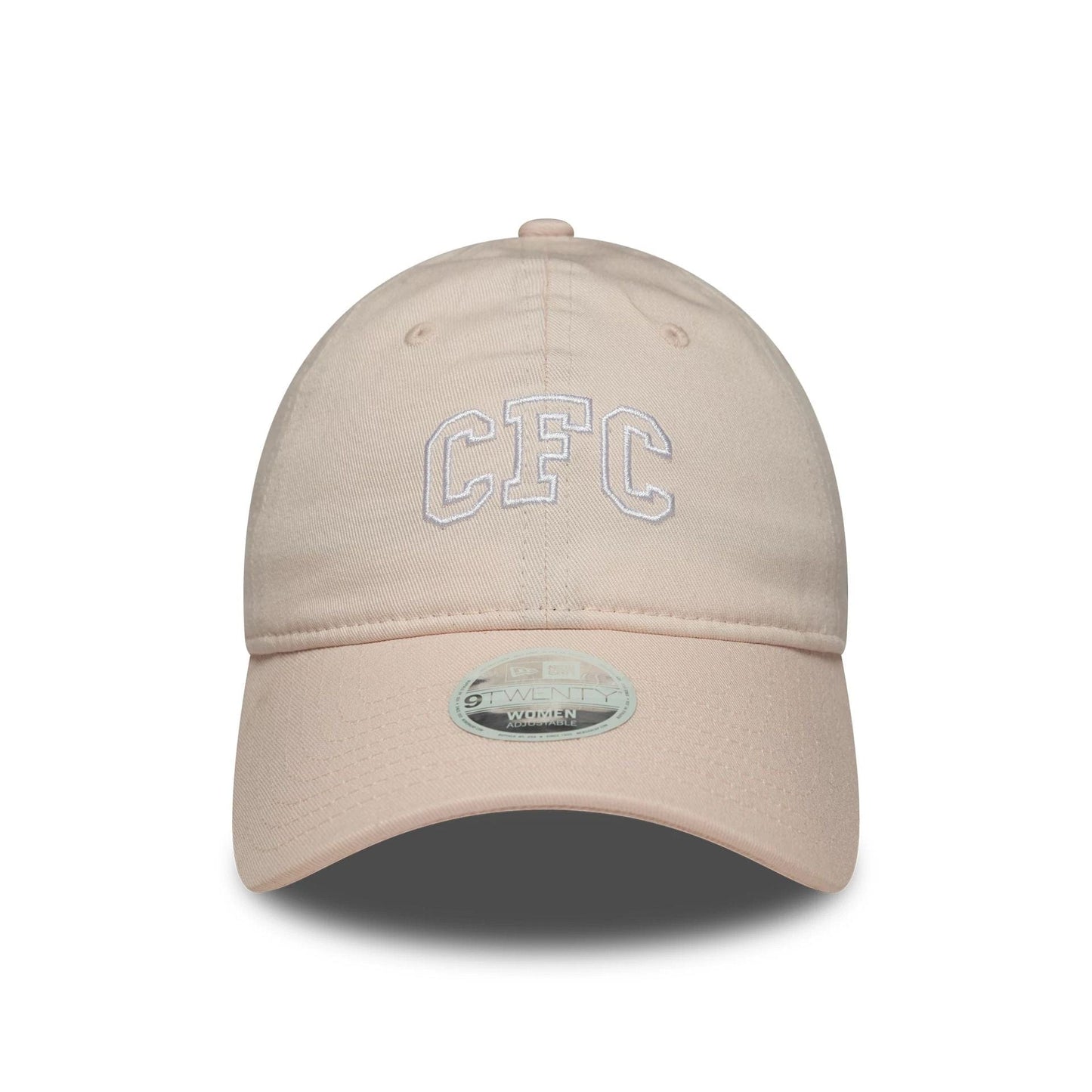 Pictured is this Womens Chelsea FC Lion Crest 9TWENTY in pastel pink. 2